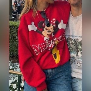 Vintage Minnie Mouse Red Crewneck